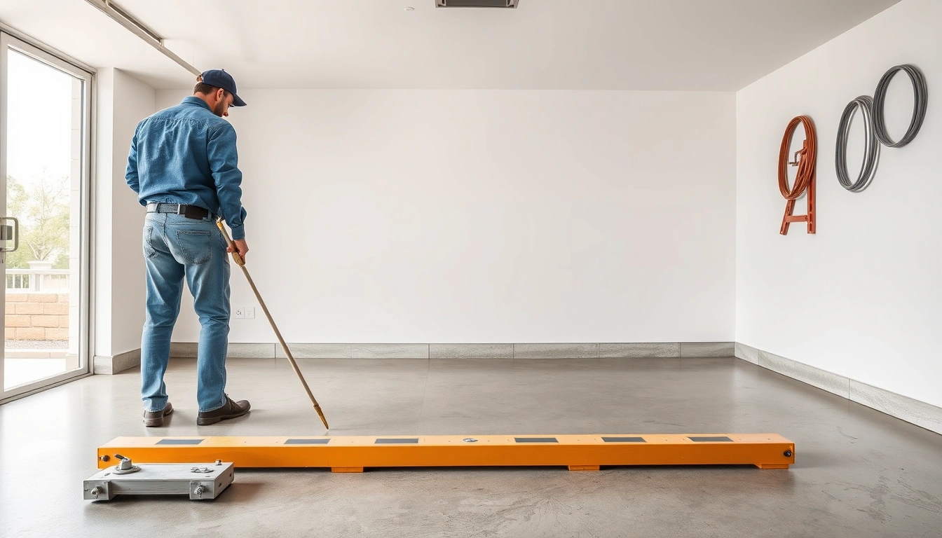 concrete leveling for garage floor settlement